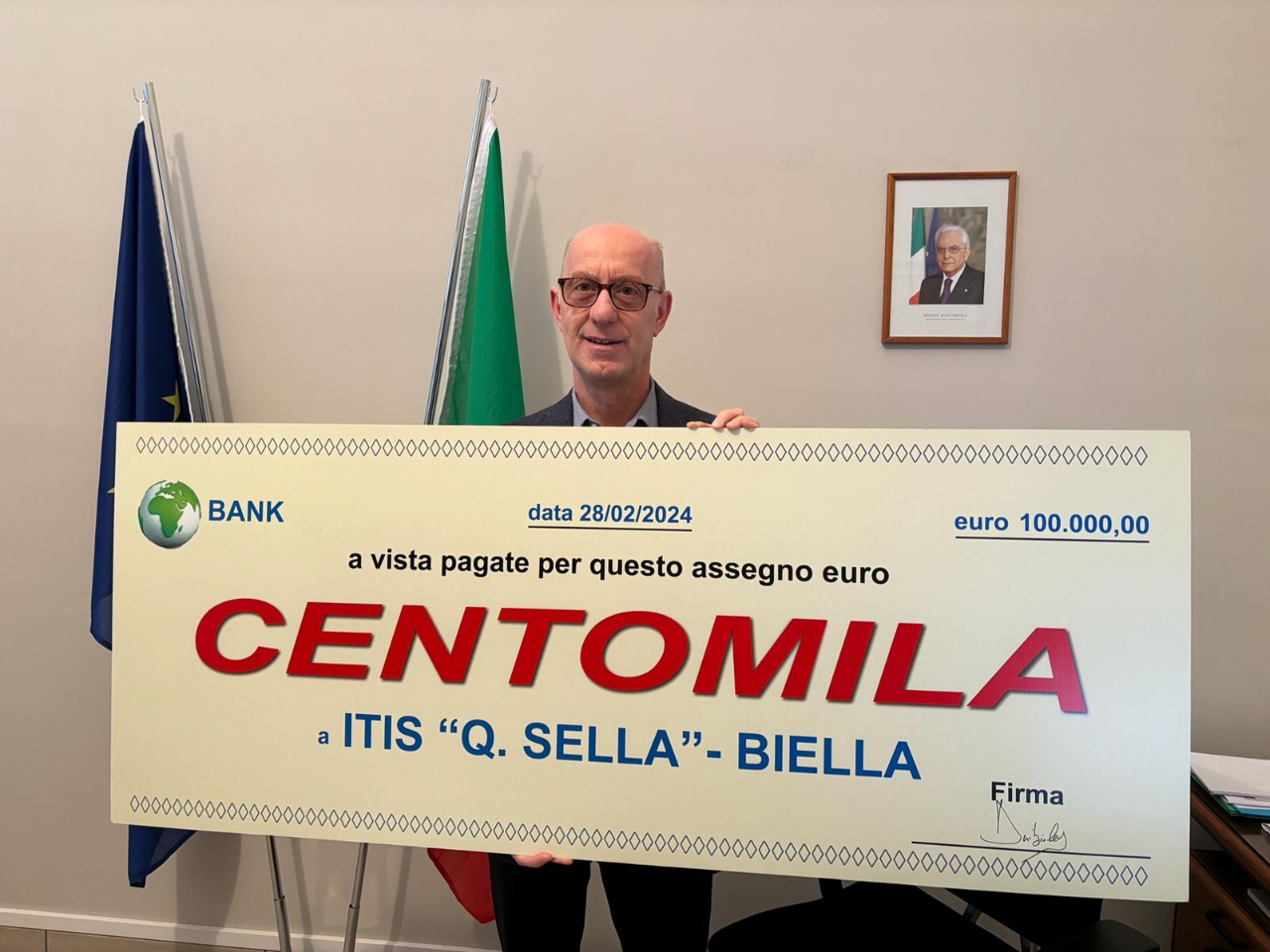 Coniugi biellesi donano centomila euro per gli studenti dell’Itis 